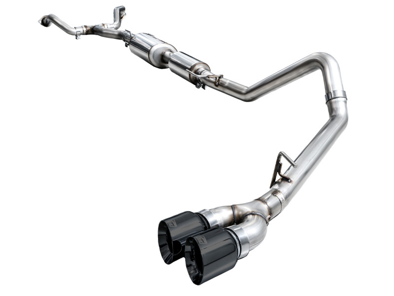 AWE 0FG Exhaust for 3rd Gen Toyota Tundra - Dual Diamond Black Tips - 3015-33063