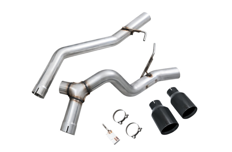 AWE Tuning 2020+ Jeep Gladiator 3.6L Trail-to-Tread (Dual Exhaust) Conversion Kit w/Diamond Blk Tips - 3015-33065
