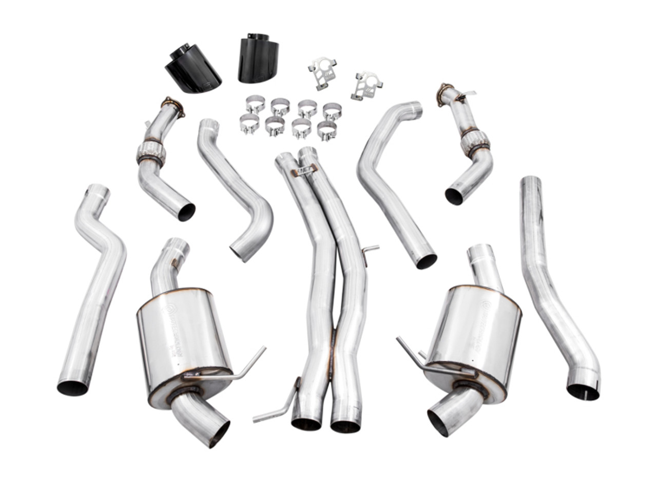 AWE Tuning Audi B9.5 RS 5 Coupe Non-Resonated Touring Edition Exhaust - RS-Style Diamond Black Tips - 3015-33123