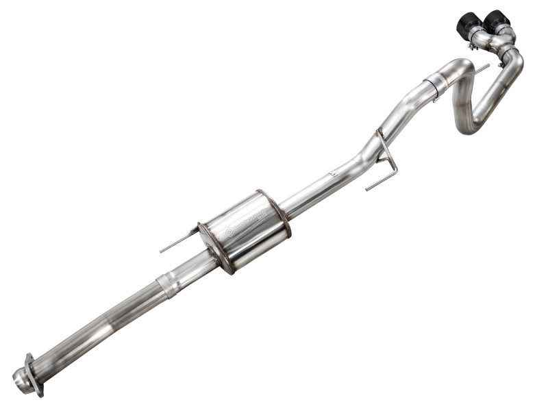 AWE 21-25 Ford F150 (14th Gen Reg Cab) Cat-Back Exhaust - 4.5in Dual Side Exit Diamond Black Tips - 3015-33145