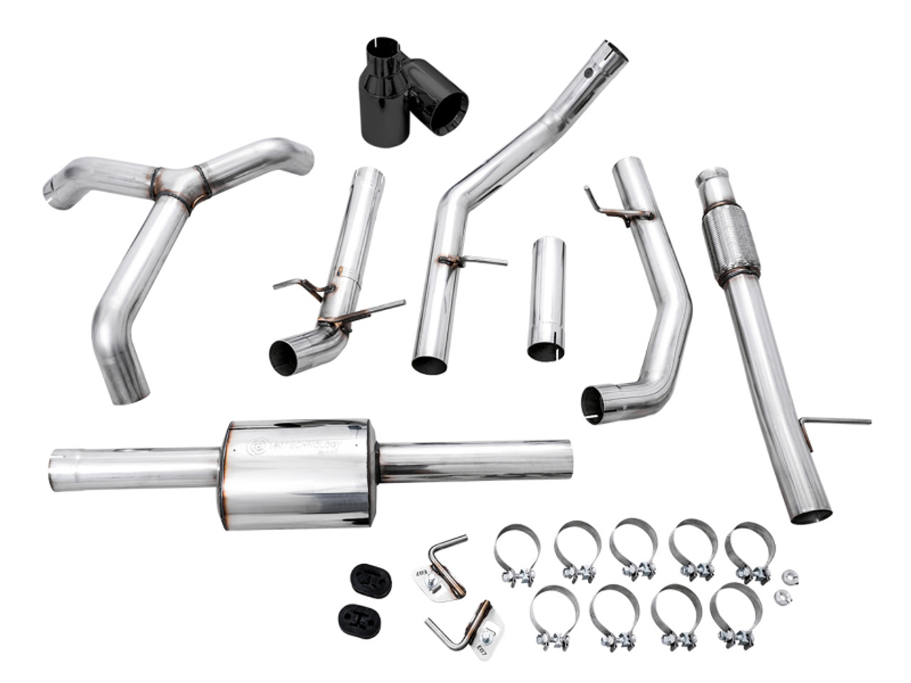 AWE Exhaust 0FG Catback Exhaust Split Rear Exit w. Black Dual Tips - 19-24 Silverado & Sierra 5.3L