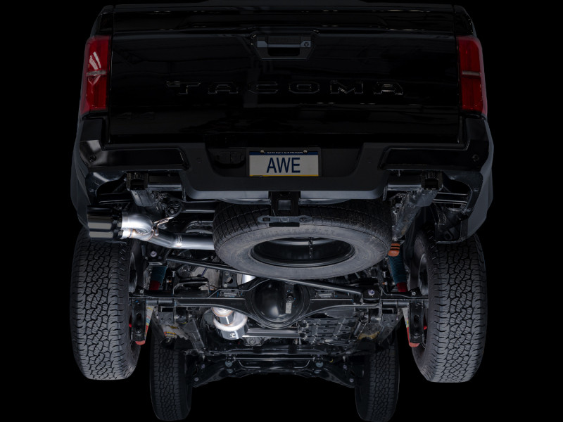 AWE Exhaust for 4th Gen Toyota Tacoma Dual Diamond Black Tips - 3015-33254