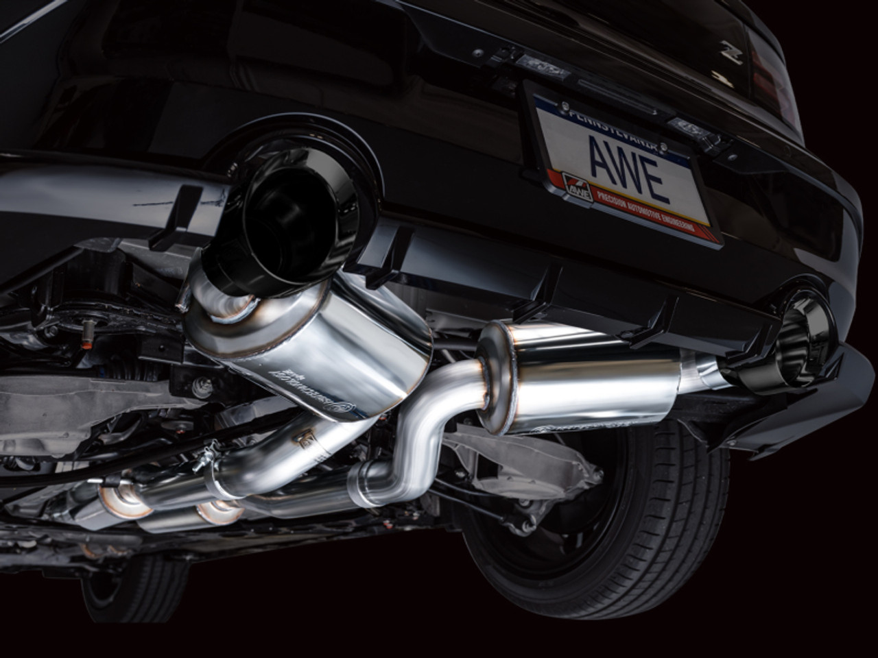 AWE 2023 Nissan Z RZ34 RWD Touring Edition Catback Exhaust System w/ Diamond Black Tips - 3015-33400