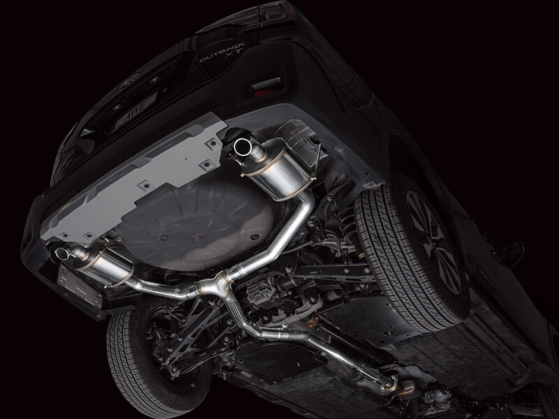 AWE 20-25 Subaru Outback (Wilderness & XT) 0FG Catback Exhaust w/Dual BashGuards - 3015-38246