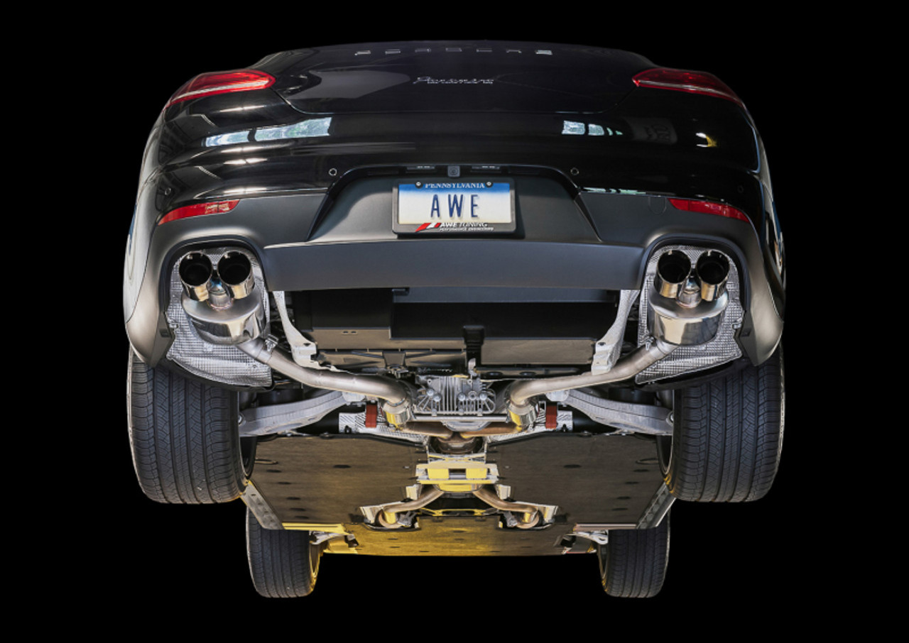 AWE Tuning Panamera 2/4 Touring Edition Exhaust (2011-2013) - w/Chrome Silver Tips - 3015-42060