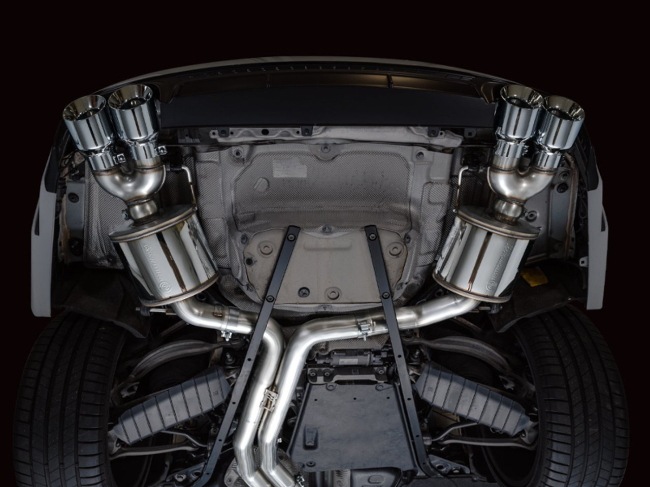 AWE Tuning 19-23 Audi C8 S6/S7 2.9T V6 AWD Touring Edition Exhaust - Chrome Silver Tips - 3015-42103