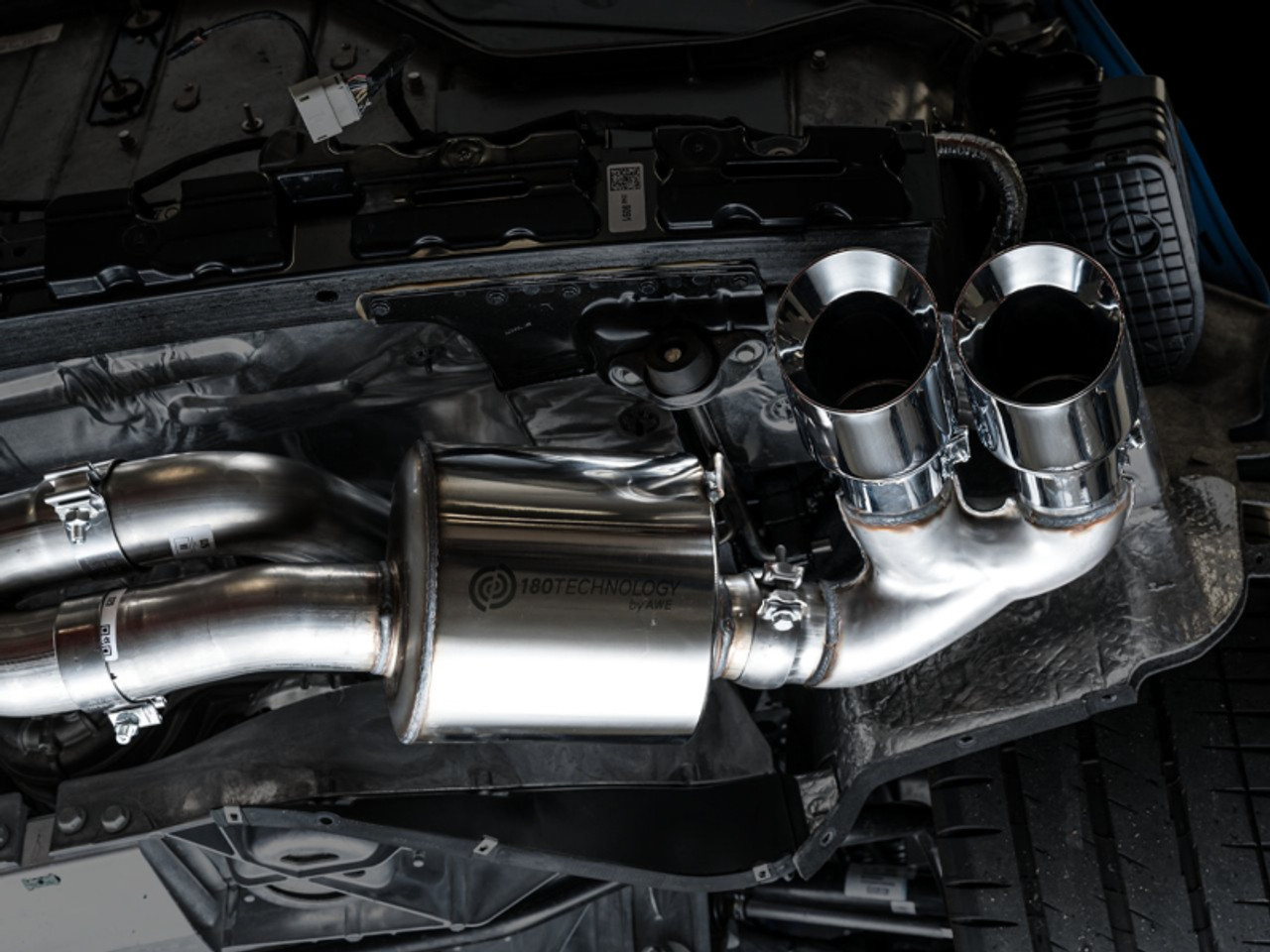 AWE Tuning 2020 Chevrolet Corvette (C8) Touring Edition Exhaust - Quad Chrome Silver Tips - 3015-42151