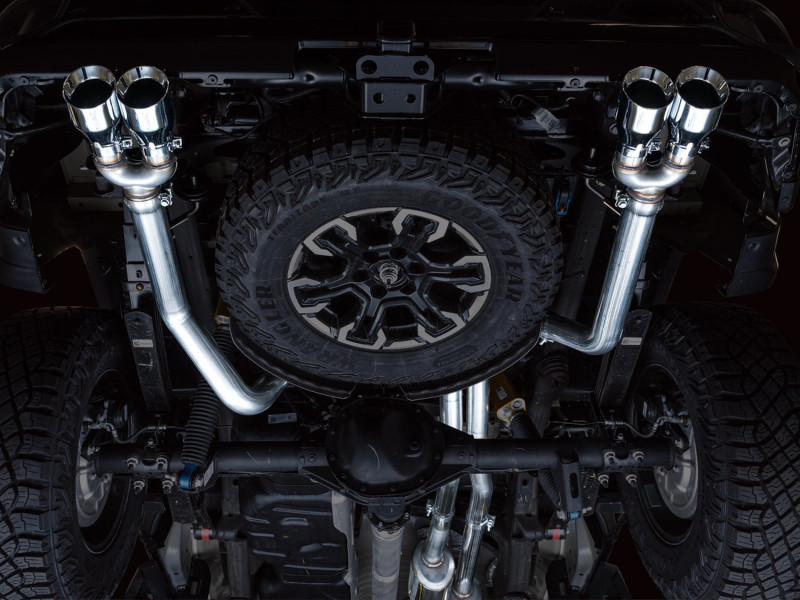 AWE Exhaust 0FG Catback Exhaust w. Chrome Quad Tips - Silverado ZR2 & Sierra AT4X