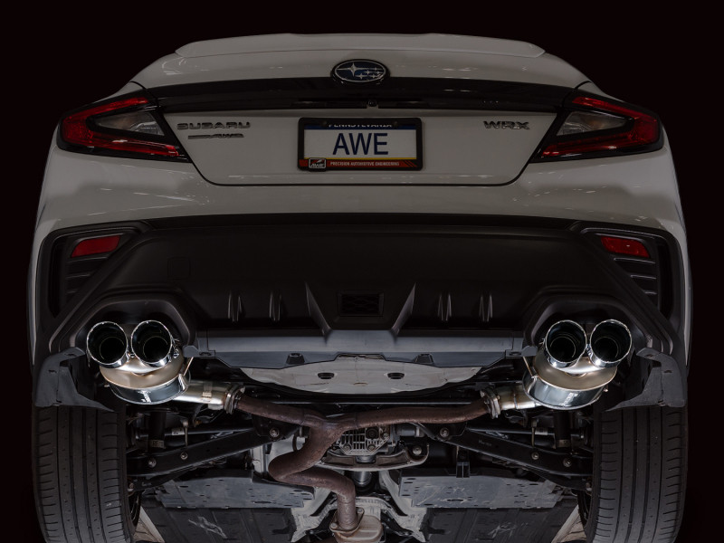 AWE Tuning 22-25 Subaru VB WRX Touring Edition Axleback Exhaust - Chrome Silver Tips - 3015-42424 Photo - Mounted