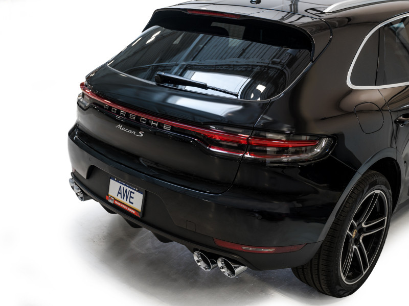 AWE Tuning 19-21 Porsche Macan 3.0T/2.9TT Touring Edition Catback Exhaust w/ Chrome Silver Tips - 3015-42951