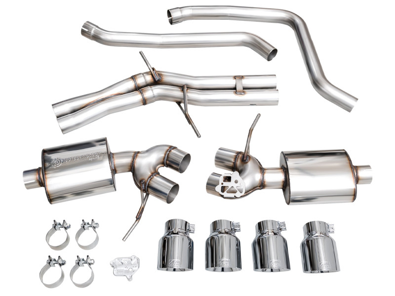 AWE Tuning 19-21 Porsche Macan 3.0T/2.9TT Touring Edition Catback Exhaust w/ Chrome Silver Tips - 3015-42951