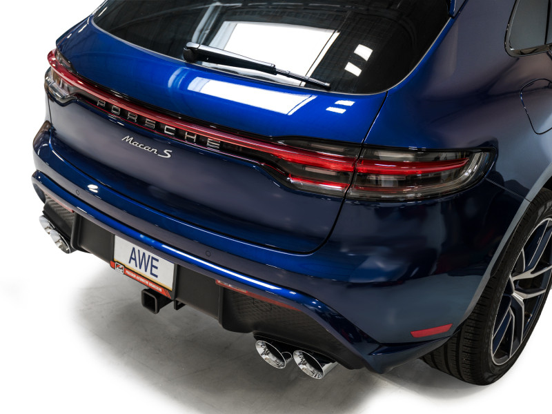 AWE Tuning 2022+ Porsche Macan 2.9TT Touring Edition Catback Exhaust w/ Chrome Silver Tips - 3015-42952