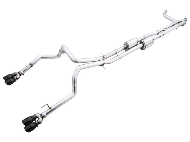 AWE Exhaust 0FG Catback Exhaust w. Black Quad Tips - Silverado ZR2 & Sierra AT4X