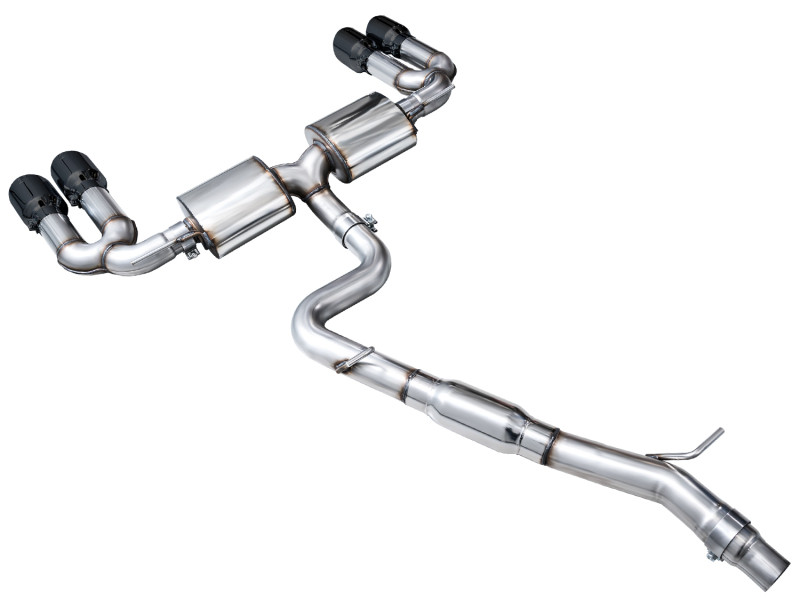 AWE 22-24 Audi 8Y S3 Touring Edition Exhaust - Diamond Black Tips - 3015-43897