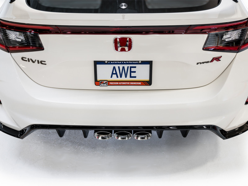 AWE Tuning 2023 Honda Civic Type R FL5 Touring Edition Exhaust w/ Triple Chrome Silver Tips - 3015-52287