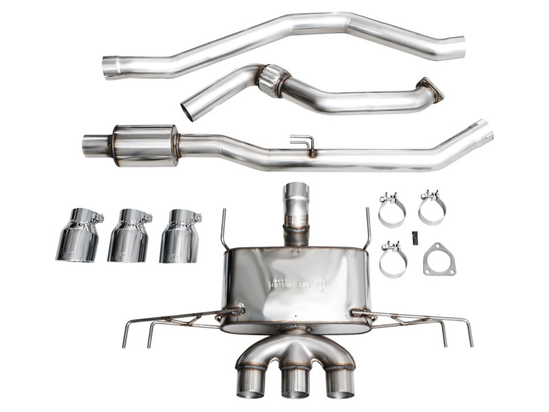 AWE Tuning 2023 Honda Civic Type R FL5 Touring Edition Exhaust w/ Triple Chrome Silver Tips - 3015-52287