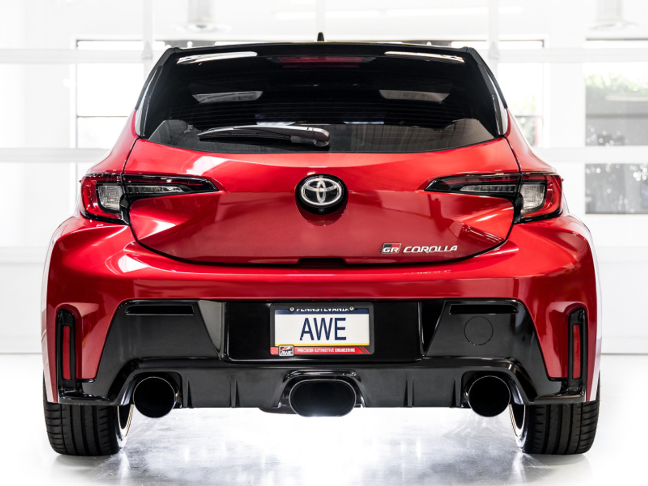 AWE Tuning 2023+ Toyota GR Corolla Touring Edition Exhaust - Diamond Black Tips - 3015-53472