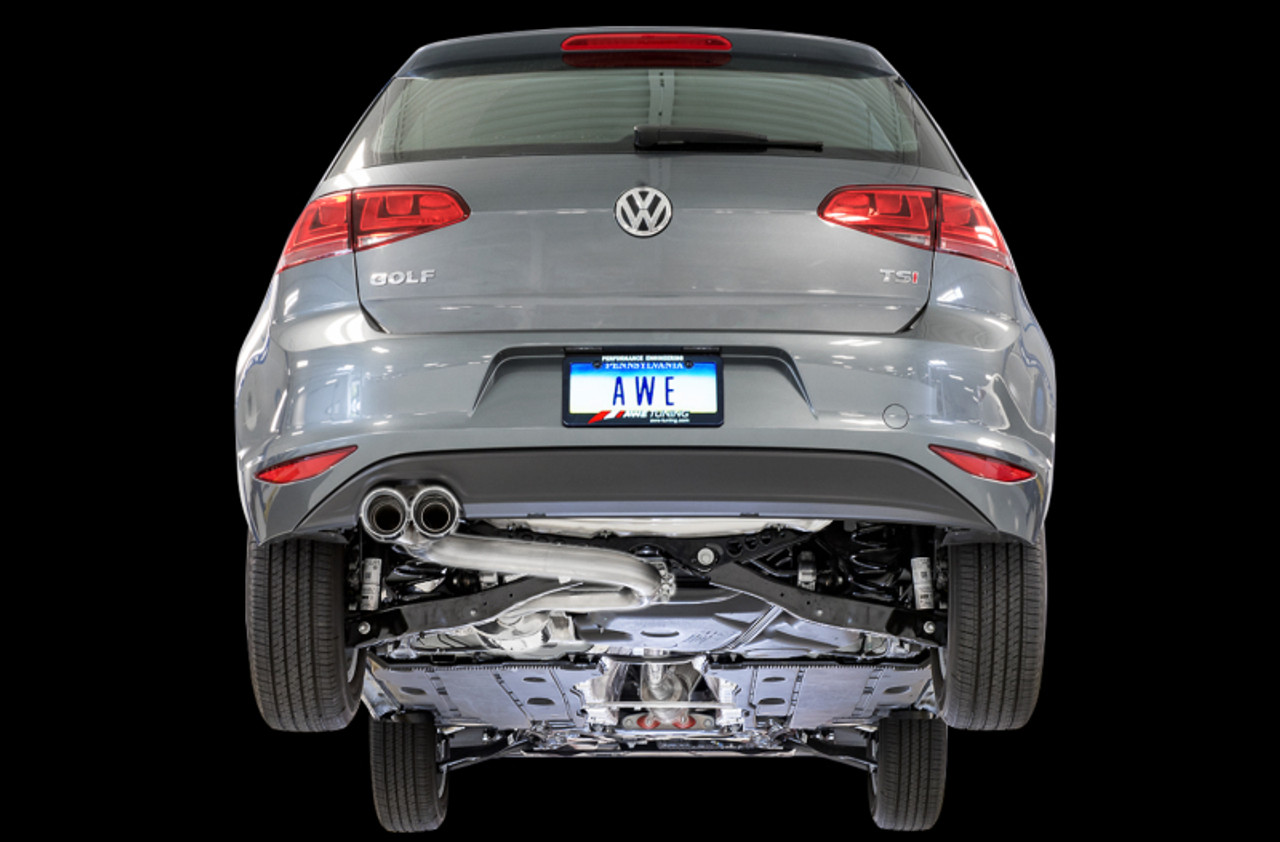 AWE Tuning VW MK7 Golf 1.8T Track Edition Exhaust w/Diamond Black Tips (90mm) - 3020-23022