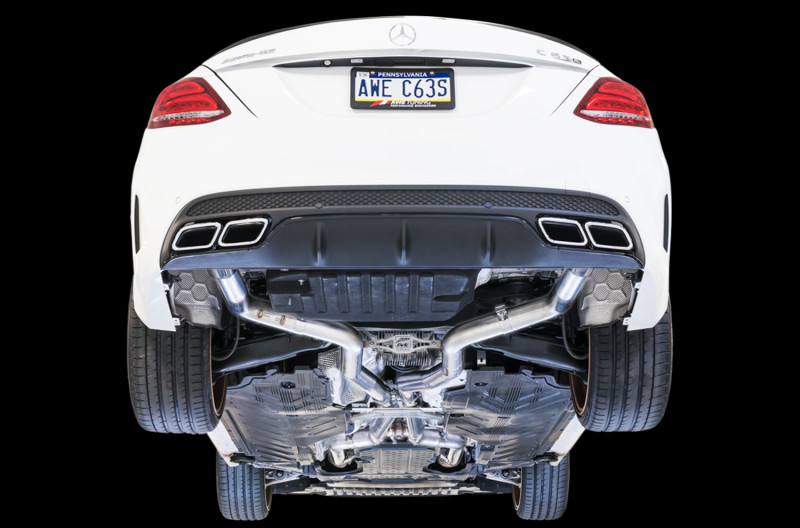 AWE Tuning Mercedes-Benz W205 AMG C63/S Sedan Track Edition Exhaust System (no tips) - 3020-31014