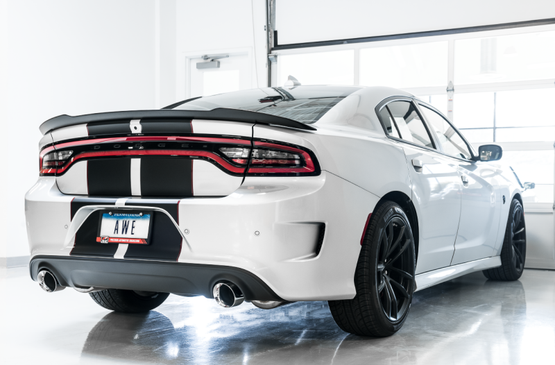 AWE Tuning 2017+ Dodge Charger 5.7L Touring Edition Exhaust - Non-Resonated - Chrome Silver Tips - 3020-32060