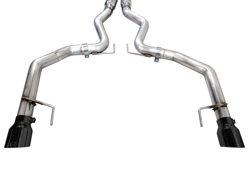 AWE Track Edition Catback Exhaust - Dual Diamond Black Tips - 2024+ S650 Mustang GT