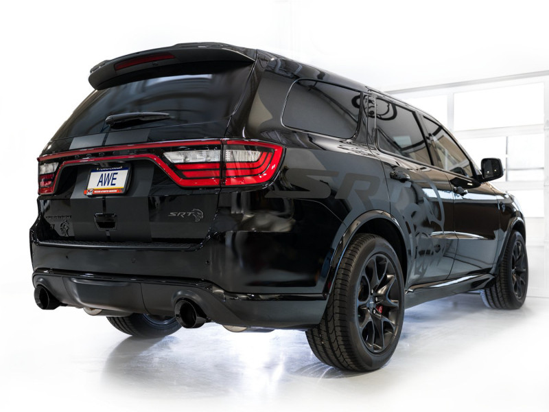AWE Tuning 18-23 Dodge Durango SRT & Hellcat Track Edition Exhaust - Diamond Black Tips - 3020-33952