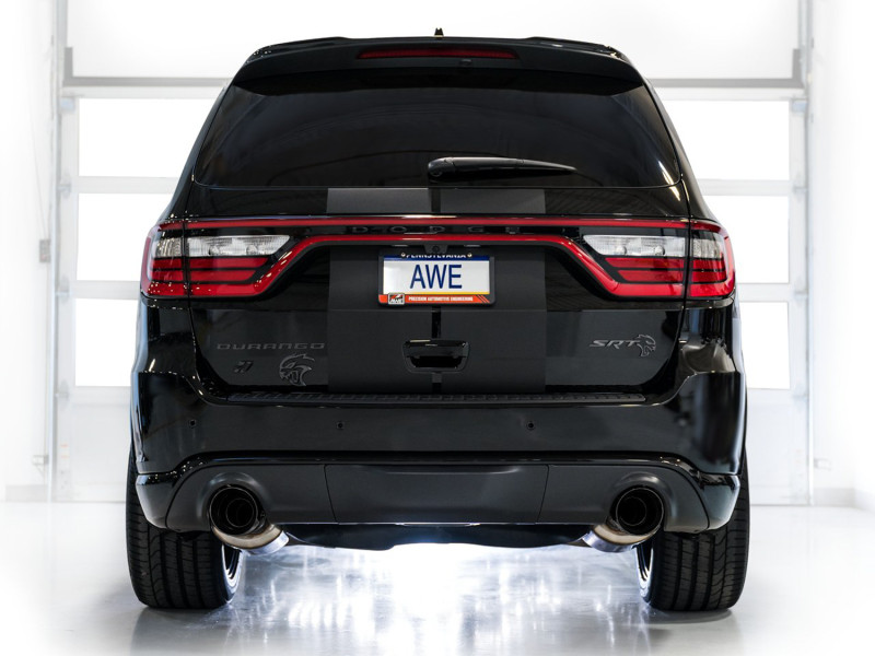 AWE Tuning 18-23 Dodge Durango SRT & Hellcat Track Edition Exhaust - Diamond Black Tips - 3020-33952