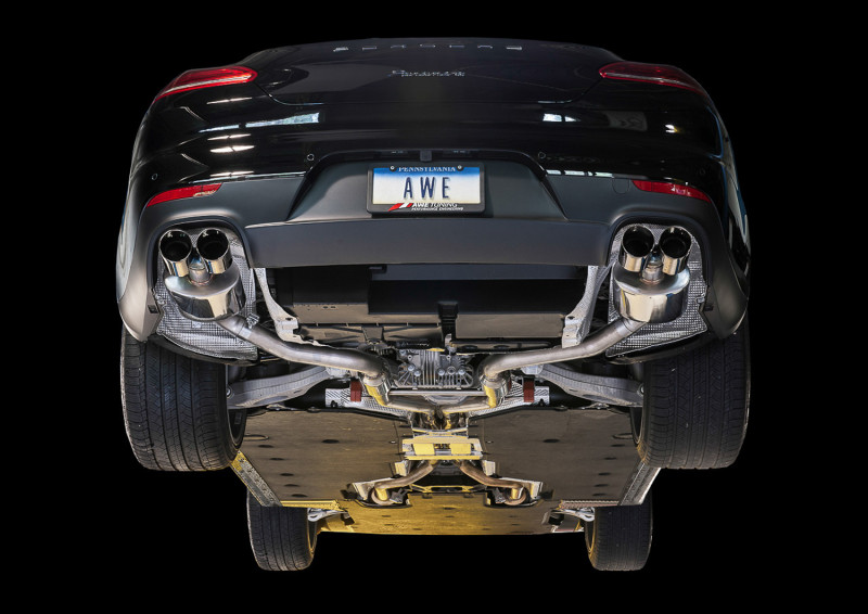 AWE Tuning Panamera 2/4 Track Edition Exhaust (2014+) - w/Chrome Silver Tips - 3020-42022