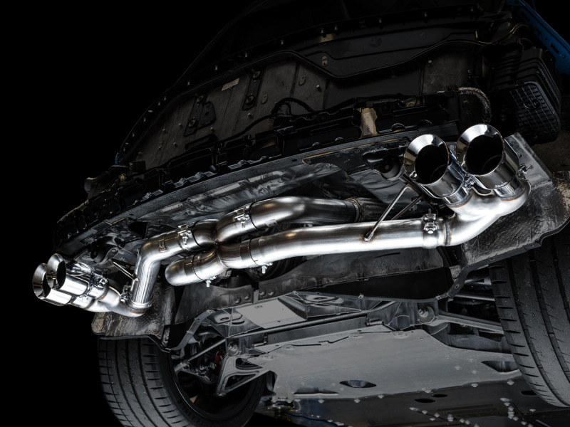 AWE Tuning 2020 Chevrolet Corvette (C8) Track Edition Exhaust - Quad Chrome Silver Tips - 3020-42080