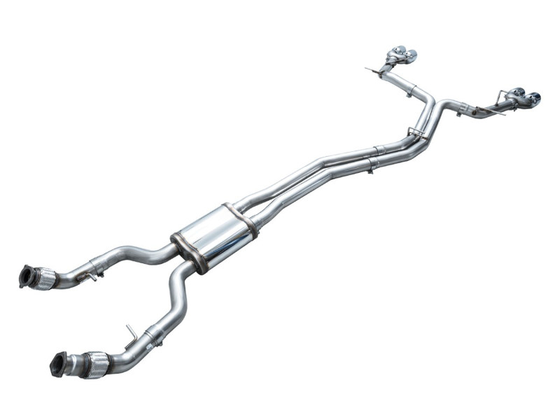 AWE Tuning 19-23 Audi C8 S6/S7 2.9T V6 AWD Track Edition Exhaust - Chrome Silver Tips - 3020-42101