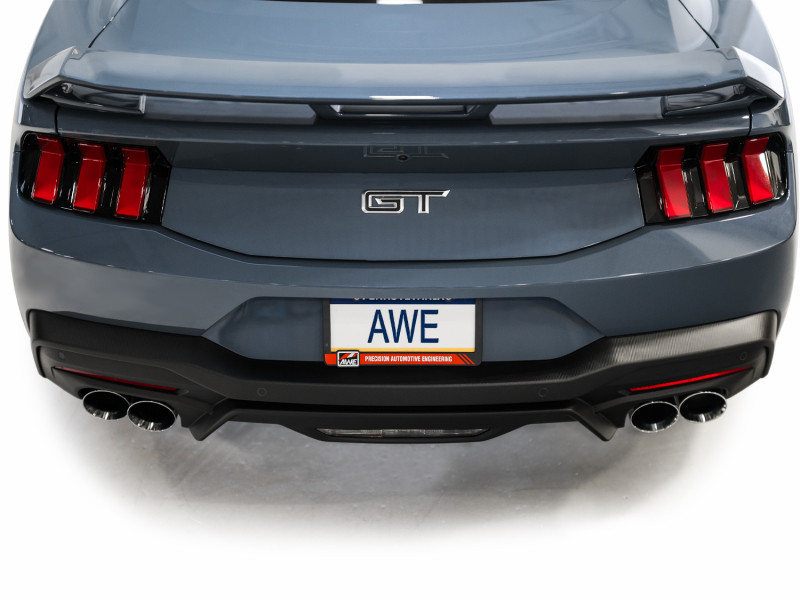 AWE Track Edition Catback Exhaust - Quad Chrome Tips - 2024+ S650 Mustang GT