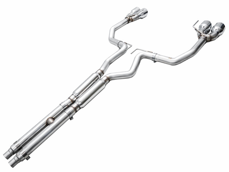 AWE Track Edition Catback Exhaust - Quad Chrome Tips - 2024+ S650 Mustang GT