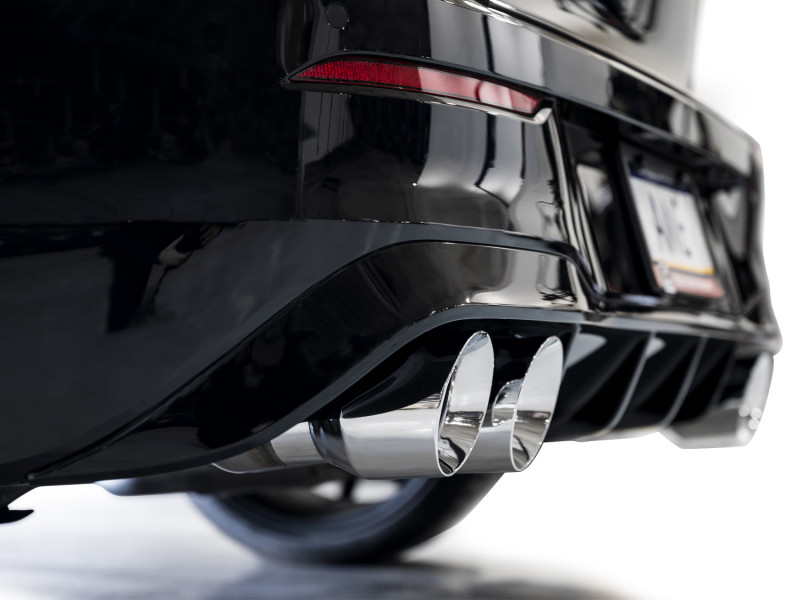 AWE MK8 Volkswagen Golf R 3in Track Edition Quad Exhaust - Chrome Silver Tips - 3020-42658