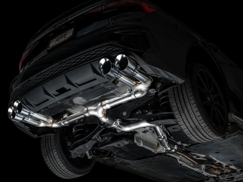 AWE 22-24 Audi 8Y S3 Track Edition Exhaust  - Chrome Silver Tips - 3020-42897