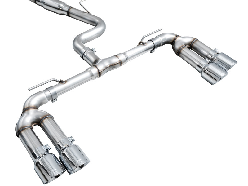 AWE 22-24 Audi 8Y S3 Track Edition Exhaust  - Chrome Silver Tips - 3020-42897
