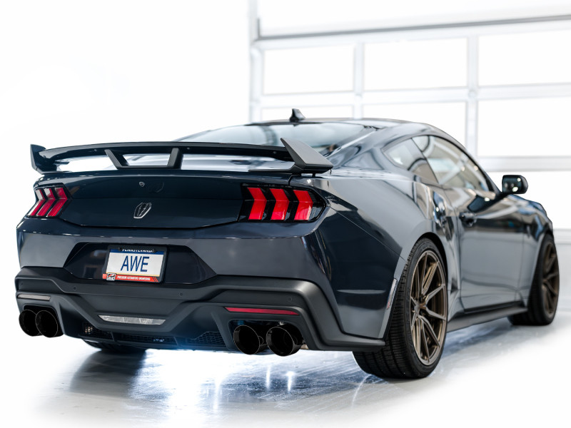 AWE Track Edition Catback Exhaust - Quad Diamond Black Tips - 2024+ S650 Mustang Dark Horse