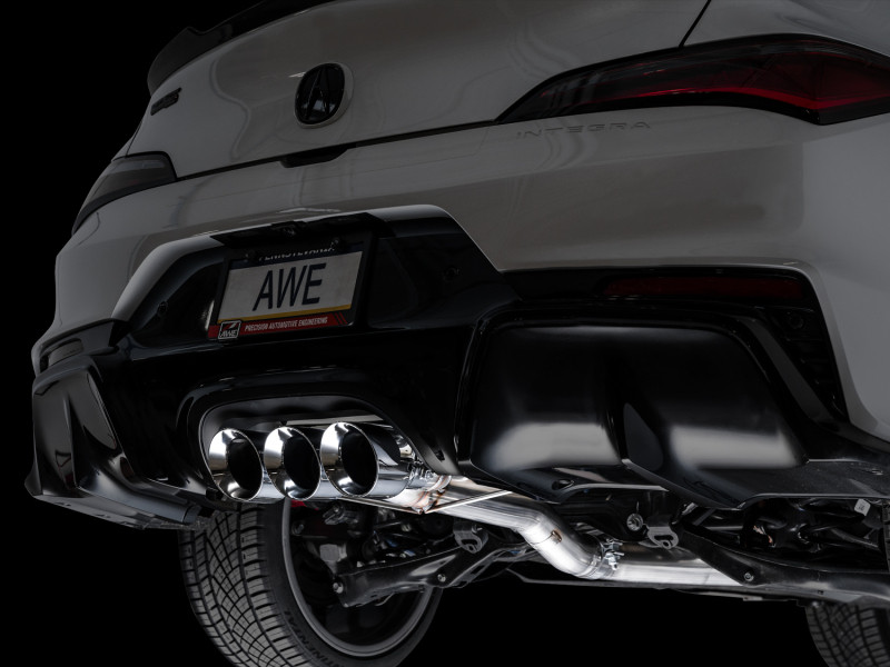 AWE Tuning 2024 Acura Integra Type S DE5 FWD Track Edition Exhaust w/ Triple Chrome Silver Tips - 3020-52335