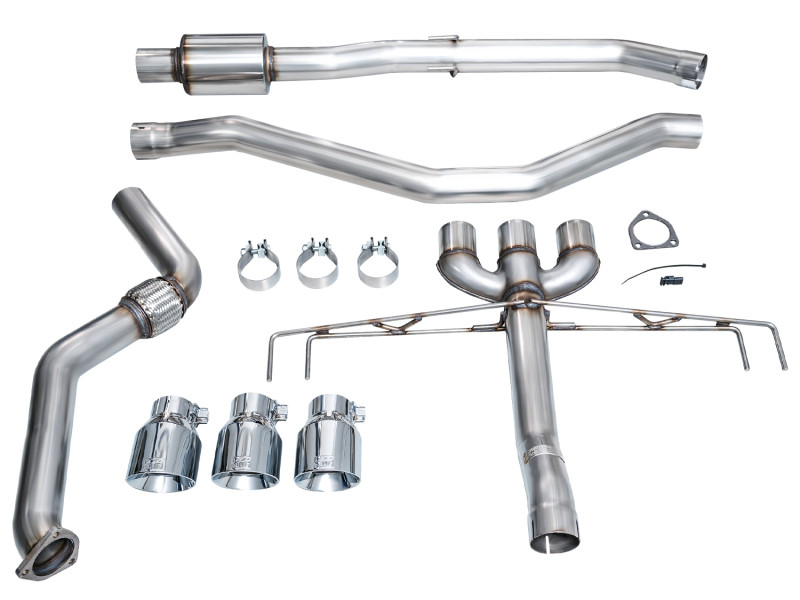 AWE Tuning 2024 Acura Integra Type S DE5 FWD Track Edition Exhaust w/ Triple Chrome Silver Tips - 3020-52335