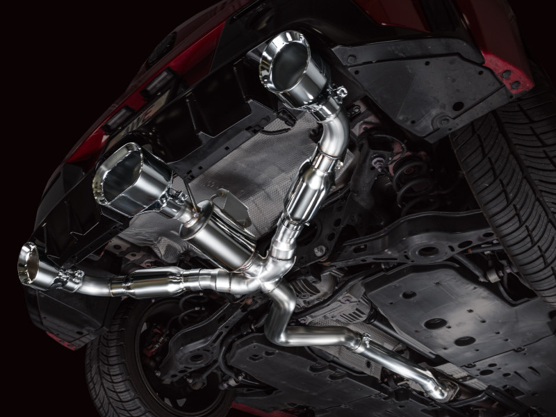 AWE 23-24 Toyota GR Corolla Track Edition Catback Exhaust - Chrome Silver Tips - 3020-52472