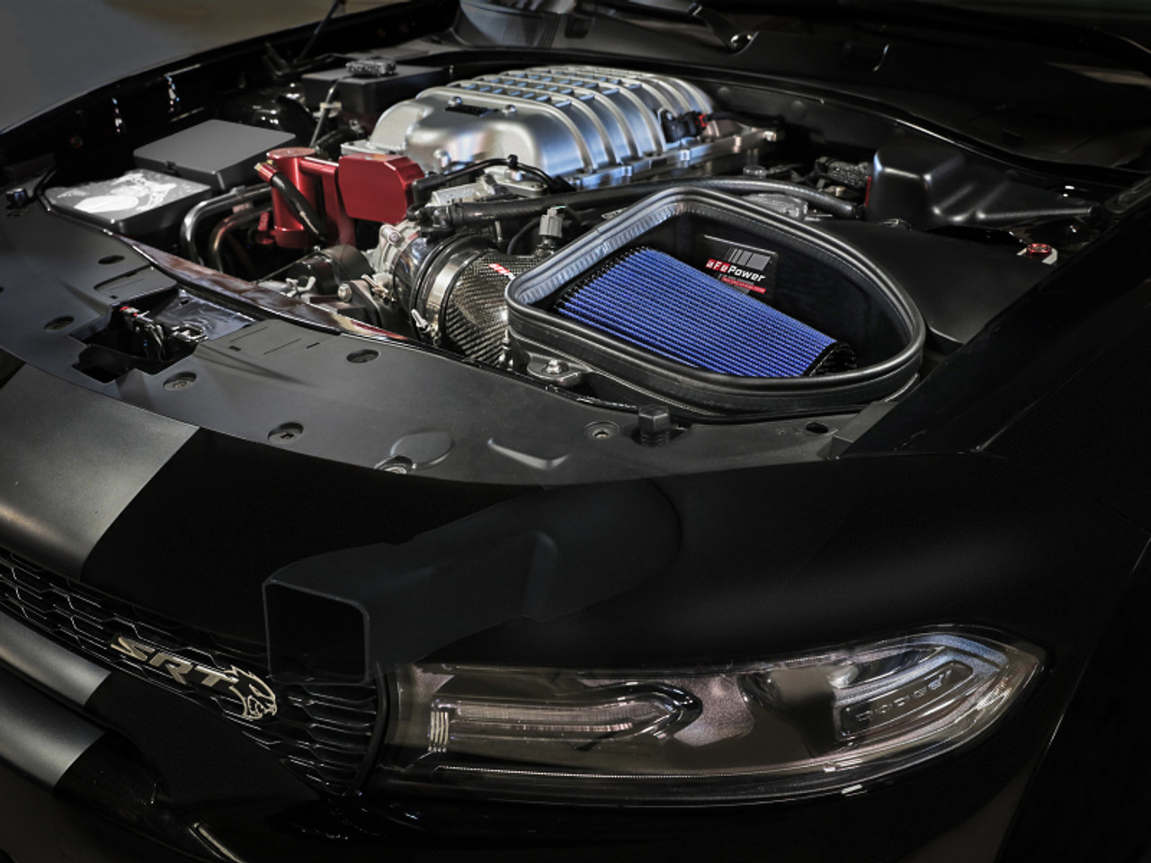 aFe Dodge Charger SRT Hellcat Redeye 21-23 V8-6.2L Track Series Stage-2 Carbon Fiber Intake Pro 5R - 57-10027R
