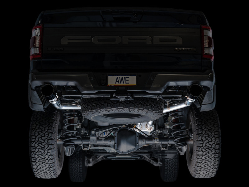 AWE Gen 3 Ford Raptor SwitchPath Exhaust  - Diamond Black Tips - 3025-33356