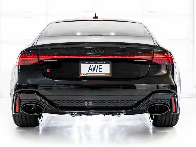 AWE Tuning 21-23 Audi C8 RS6/RS7 SwitchPath Cat-back Exhaust - Diamond Black Tips - 3025-33776