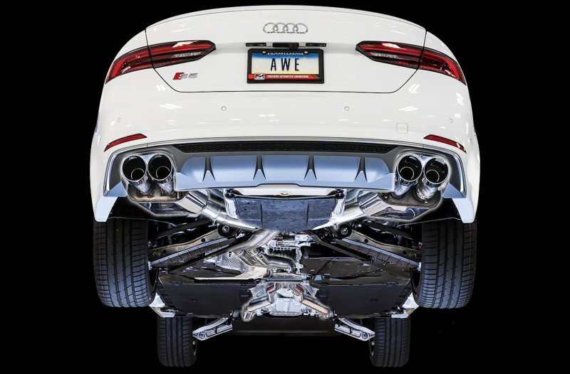 AWE Tuning Audi B9 S5 Coupe SwitchPath Exhaust w/ Chrome Silver Tips (102mm) - 3025-42038