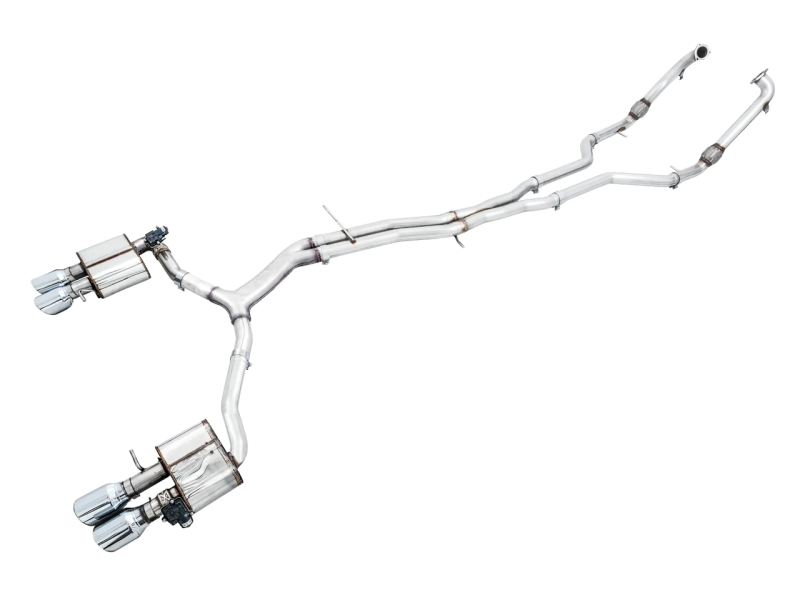 AWE Tuning Audi B9 S5 Sportback SwitchPath Exhaust - Non-Resonated (Silver 102mm Tips) - 3025-42042