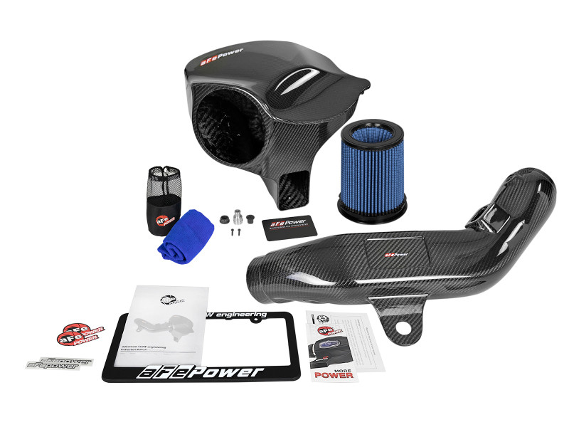 aFe Black Series Carbon Fiber CAIS w/Pro 5R Filter 16-18 BMW M2 (F87) L6-3.0L - 58-10004R