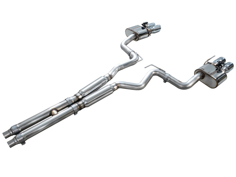 AWE 18-23 S550 Mustang GT SwitchPath Exhaust - Chrome Silver Tips - 3025-42550 Photo - out of package