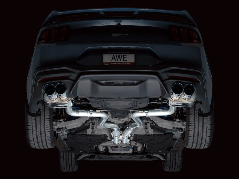 AWE SwitchPath Catback Exhaust - Quad Chrome Tips - 2024+ S650 Mustang GT