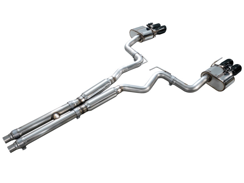 AWE 18-23 S550 Mustang GT SwitchPath Exhaust - Diamond Black Tips - 3025-43550 Photo - out of package