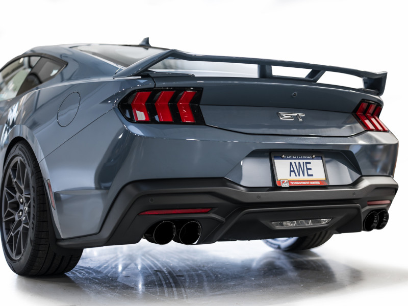AWE SwitchPath Catback Exhaust - Quad Diamond Black Tips - 2024+ S650 Mustang GT