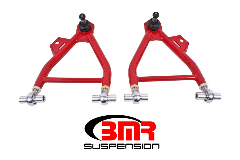 BMR 94-04 Mustang Lower A-Arms (Coilover Only) w/ Adj. Rod End and Tall Ball Joint - Red - AA045R
